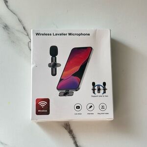 2in1 Wireless Lavalier Microphone With Windproof Cover Audio Video Vloging USB-C
